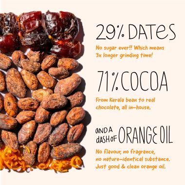 The Whole Truth: Orange Dark Chocolate - (Pack of 3) - No Added Sugar - Sweetened Only with dates - 71% Cocoa - 29% Dates with a dash of Orange Oil