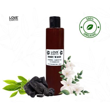 Love Earth: Body Wash Jasmine Green Tea  And Charcoal - 220ml