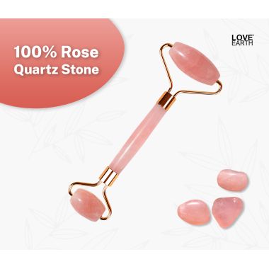 Love Earth: Rose Quartz Face Roller - 100gm