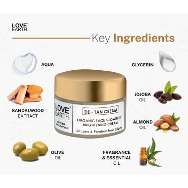 Love Earth: De-Tan Moisturizing Cream - 50gm