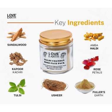 Love Earth: Haldi Chandan Rose Face Pack - 50g