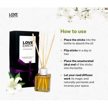 Love Earth: Reed Diffuser (Jasmine) - 30ml