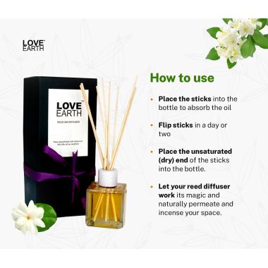 Love Earth: Reed Diffuser (Mogra) - 30ml