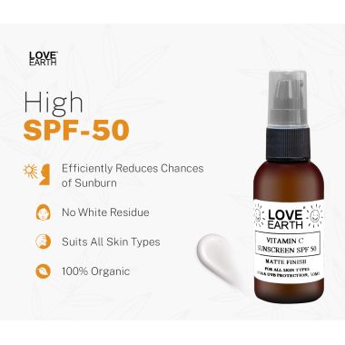 Love Earth: Vitamin C Sunscreen SPF-50 - 100ml