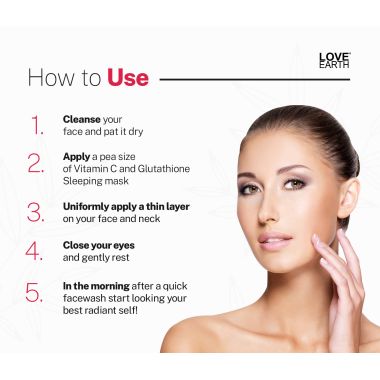 Love Earth: Vitamin C and Glutathione Glow Sleeping Mask - 50gm