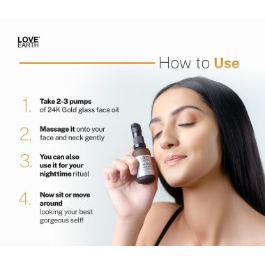Love Earth: 24K Gold Glass Face Oil - 30ml