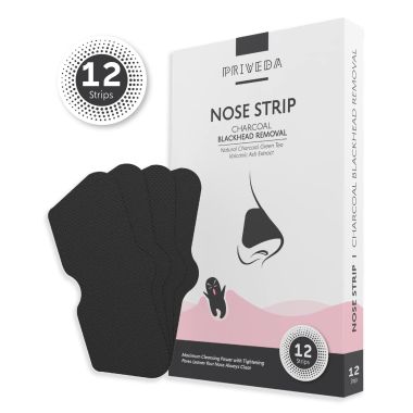 Priveda: Deep Cleansing Charcoal Nose Strip - Pack of 12