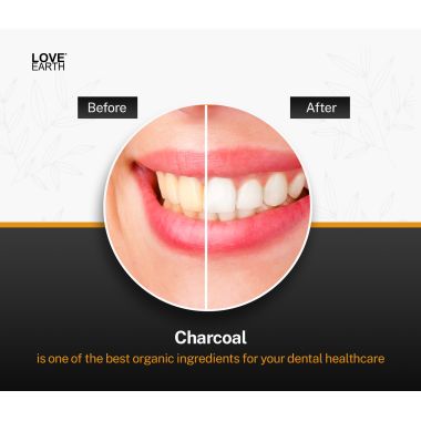 Love Earth: Charcoal Teeth Whitening Powder - 50gm