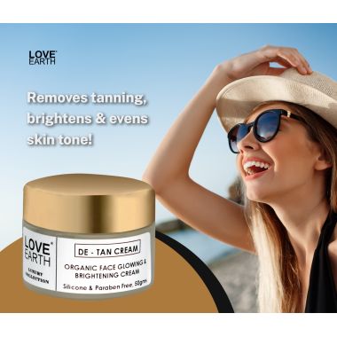 Love Earth: De-Tan Moisturizing Cream - 50gm