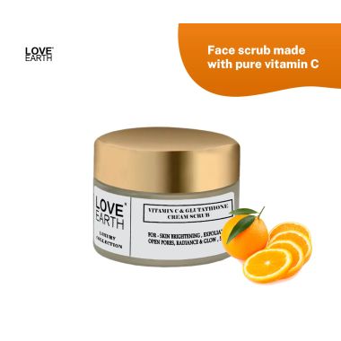 Love Earth: Vitamin C and Glutathione Face Scrub - 50gm