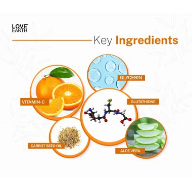 Love Earth: Vitamin C and Glutathione Face Scrub - 50gm