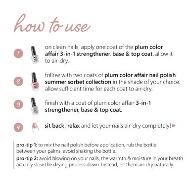 Plum: Plum Color Affair Nail Polish Summer Sorbet Collection | Peach - 157 ()