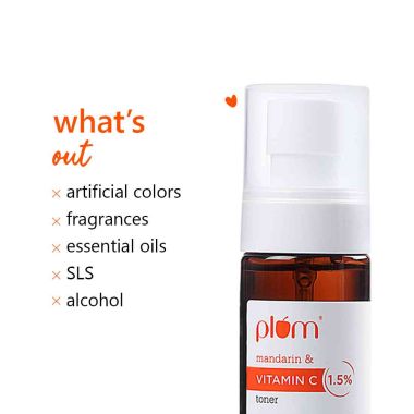Plum: Plum 1.5% Vitamin C Toner with Mandarin For Men & Women - 100ml