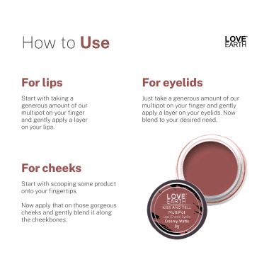 Love Earth: Lip & Cheek Tint - Kiss and Tell - 8gm