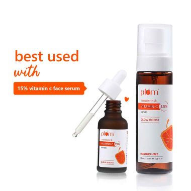 Plum: Plum 1.5% Vitamin C Toner with Mandarin For Men & Women - 100ml