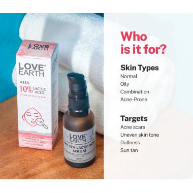Love Earth: AHA 10% Lactic Acid Serum - 30ml