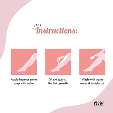 Plush: Irritation-Free 5-Blade Razor with Aloe Vera Lubricating Stip for Hair Removal