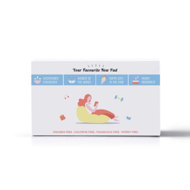 Plush: 100% Pure US Cotton Ultra-Thin Rash Free & Soft Natural Sanitary Pads for Women - 30 Pads (16 Light Flow Pads, 14 Heavy Flow Pads And 2 Panty Liners)