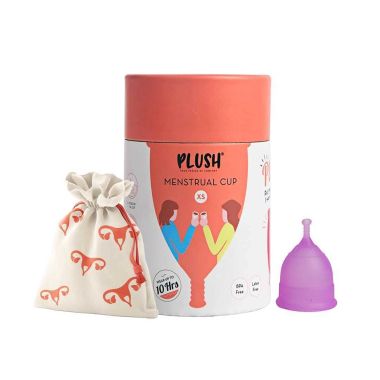 Plush: 100% Reusable Menstrual Cup for Women with Cotton Pouch - Extra Small