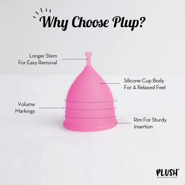 Plush: 100% Reusable Menstrual Cup for Women with Cotton Pouch - Extra Small
