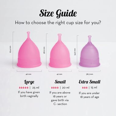 Plush: 100% Reusable Menstrual Cup for Women with Cotton Pouch - Extra Small