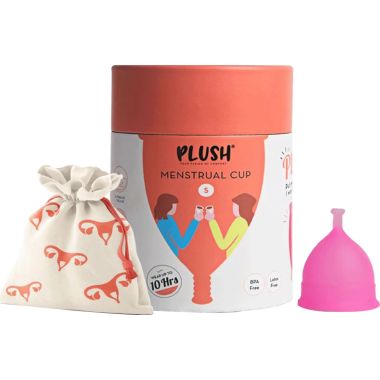 Plush: 100% Reusable Menstrual Cup for Women with Cotton Pouch - Small