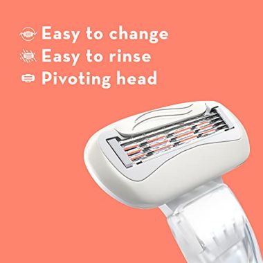 Plush: 5 Blade Body Razor Cartridge with Aloe Vera Lubricating Strip & Vitamin E | For Sensitive Skin | 2 Units