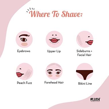Plush: Foldable & Reusable Face & Eyebrow Razor for Women - Pack of 3