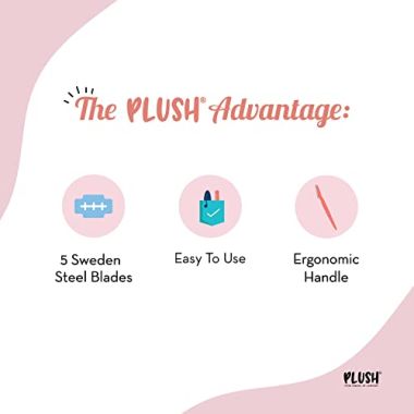 Plush: Foldable & Reusable Face & Eyebrow Razor for Women - Pack of 3