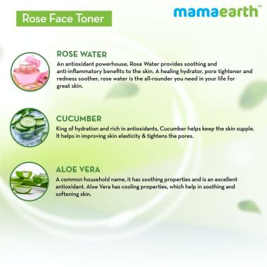 Mamaearth: Rose Water Face Toner for detoxification - 200ml