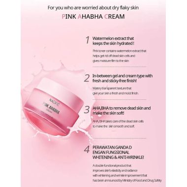 Nacific: Pink AHA/BHA Cream - 50ml