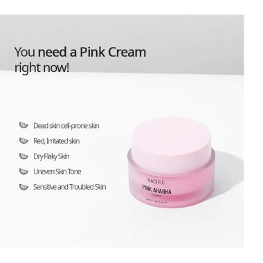 Nacific: Pink AHA/BHA Cream - 50ml