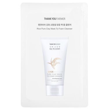Thank You Farmer: Rice Pure Clay Mask to Foam Cleanser - 150ml