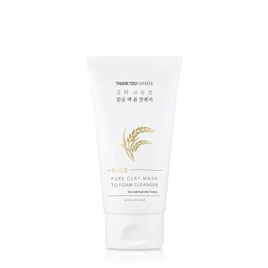 Thank You Farmer: Rice Pure Clay Mask to Foam Cleanser - 150ml