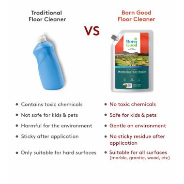 Born Good: Plant Based Disinfecting Floor Cleaner - Refill - 1 Liter