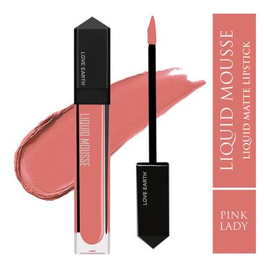 Love Earth: Liquid Mousse Lipstick - Pink Lady Matte Finish  - 6ml