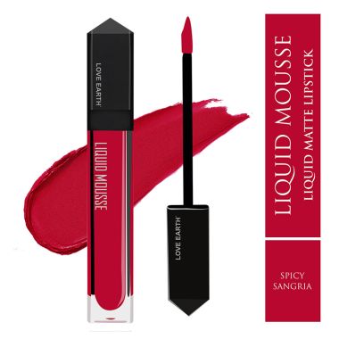Love Earth: Liquid Mousse Lipstick - Spicy Sangria Matte Finish  - 6ml