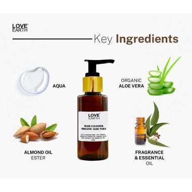 Love Earth: Hair Cleanser Organic Aloe Vera - 100ml