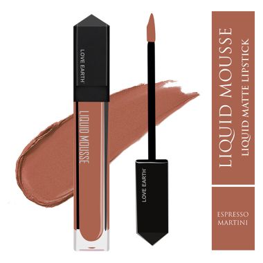 Love Earth: Liquid Mousse Lipstick - Espresso Martini Matte Finish  - 6ml
