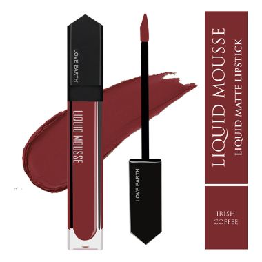 Love Earth: Liquid Mousse Lipstick - Irish Coffee Matte Finish  - 6ml