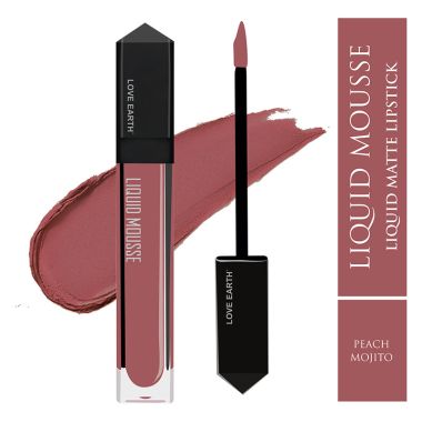 Love Earth: Liquid Mousse Lipstick - Peach Mojito Matte Finish - 6ml