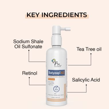 Fixderma	: Salyzap AZ For Body Acne Spray - 100ml