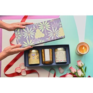 Sukoon: Gift Set - Set of 1 Scented Candle, 1 Tea and 1 Cookie Tin