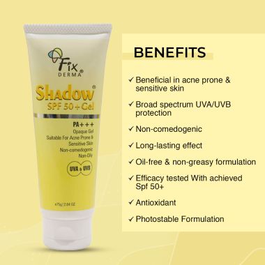 Fixderma	: Shadow 50+ Gel - 75gm