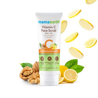 Mamaearth: Vitamin C Face Scrub with Vitamin C and Walnut - 100gm