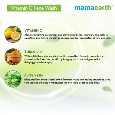 Mamaearth: Vitamin C Face Wash with Vitamin C and Turmeric for Skin Illumination - 250ml