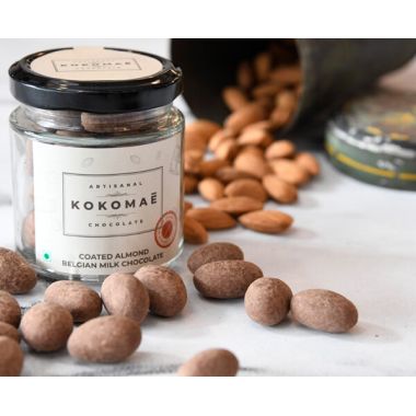 Kokomae: Almond in Belgian Milk Chocolate - 50 gm
