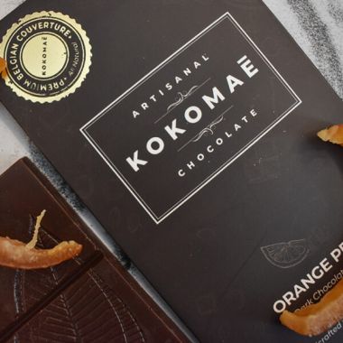 Kokomae: Belgian Dark Chocolate with Orange Peel - 50 gm