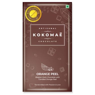 Kokomae: Belgian Dark Chocolate with Orange Peel - 50 gm