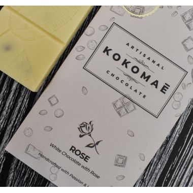 Kokomae: Belgian White Chocolate with Rose - 50 gm